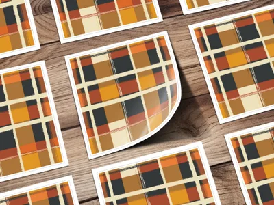 Seamless Fall Buffalo Check Pattern, Autumn Plaid Digital Paper, Seamless Patterns for Tumblers, Fabric, Shopify, Wrapping, Phone Cases