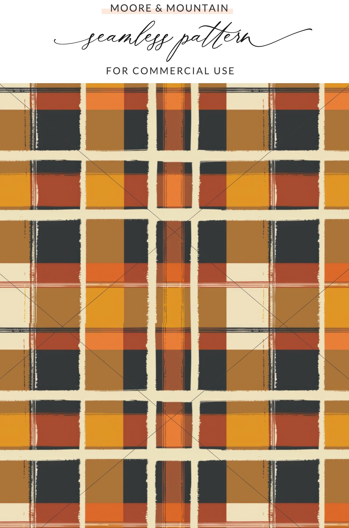 Seamless Fall Buffalo Check Pattern, Autumn Plaid Digital Paper, Seamless Patterns for Tumblers, Fabric, Shopify, Wrapping, Phone Cases