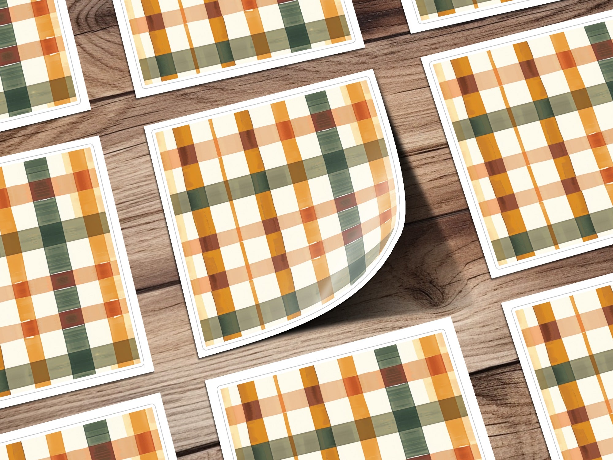 Seamless Fall Buffalo Check Pattern, Autumn Plaid Digital Paper, Tumbler Design, Fabric Print, Boutique Owners, Small Shop Owners Digital
