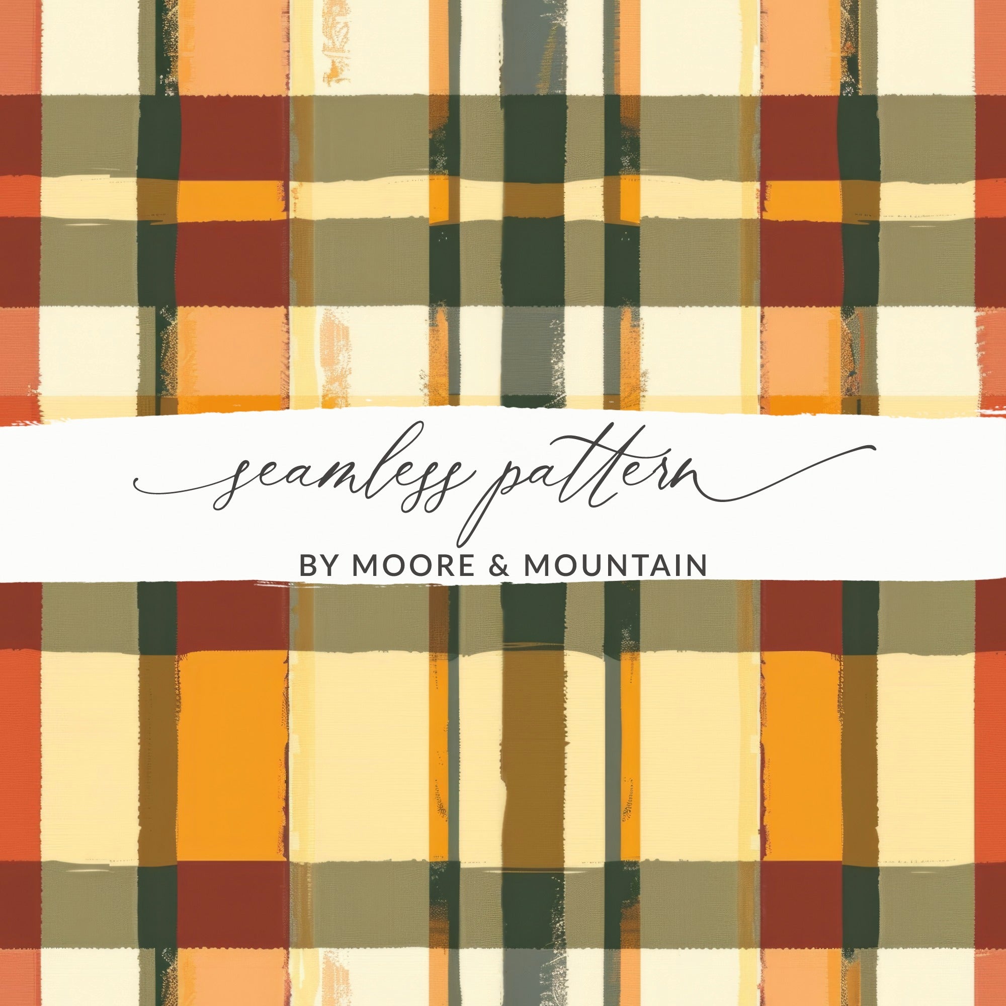 Seamless Fall Buffalo Check Pattern, Autumn Plaid, Digital Seamless Patterns for Fabric, Seamless Patterns for Tumblers