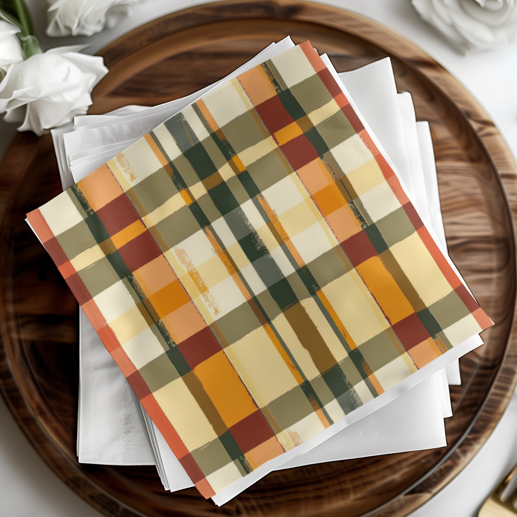Seamless Fall Buffalo Check Pattern, Autumn Plaid, Digital Seamless Patterns for Fabric, Seamless Patterns for Tumblers