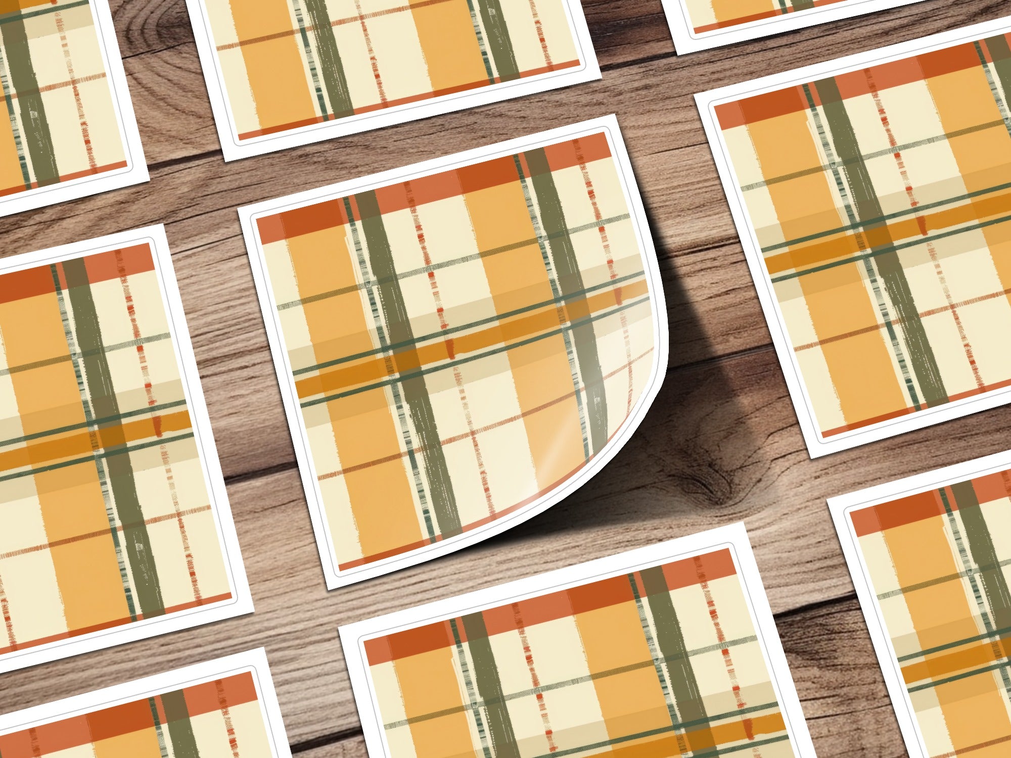 Seamless Fall Buffalo Check Pattern, Autumn Plaid Digital, Tumbler Design, Fabric Design, Seamless Patterns for Small Shop Owners