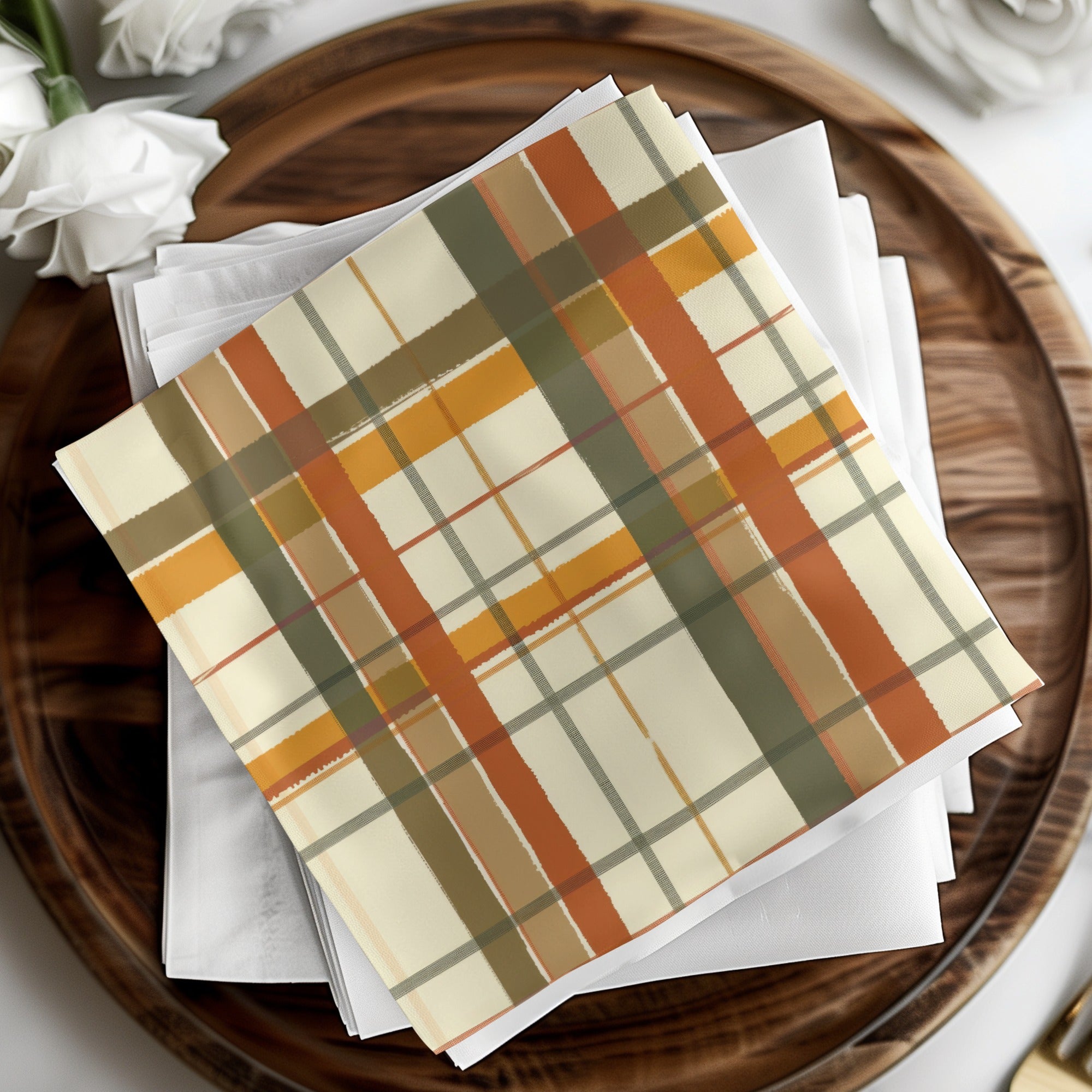 Seamless Fall Buffalo Check Pattern, Digital Fall Plaid Fabric Design, Autumn Plaid Pattern for Tumblers, Phone Cases