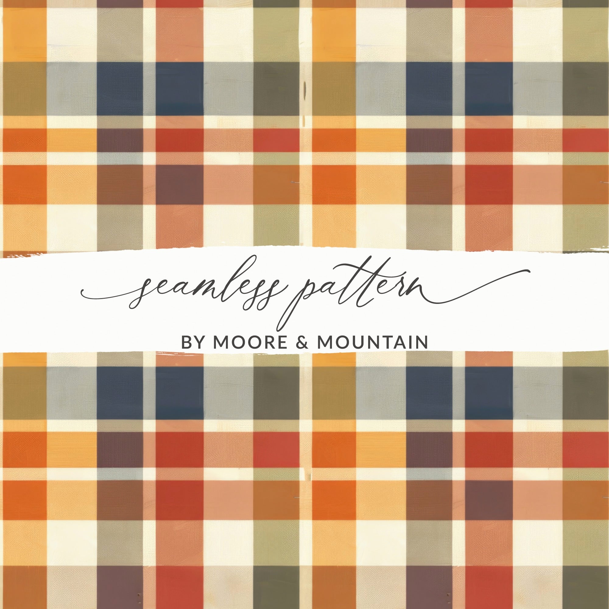 Seamless Fall Buffalo Check Pattern, Digital Paper, Autumn Plaid, Fall Plaid, Seamless Patterns for Tumblers, Digital Download