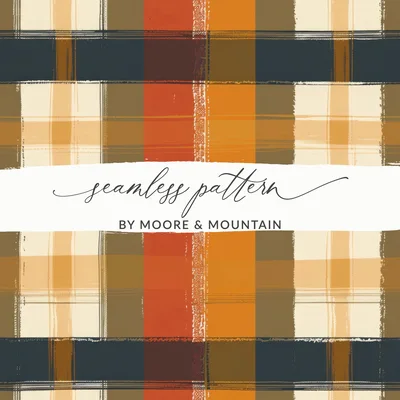 Seamless Fall Buffalo Check Pattern, Digital Paper, Fall Plaid Pattern, Seamless Pattern for Tumblers, Fabric, Shopify, Digital Download