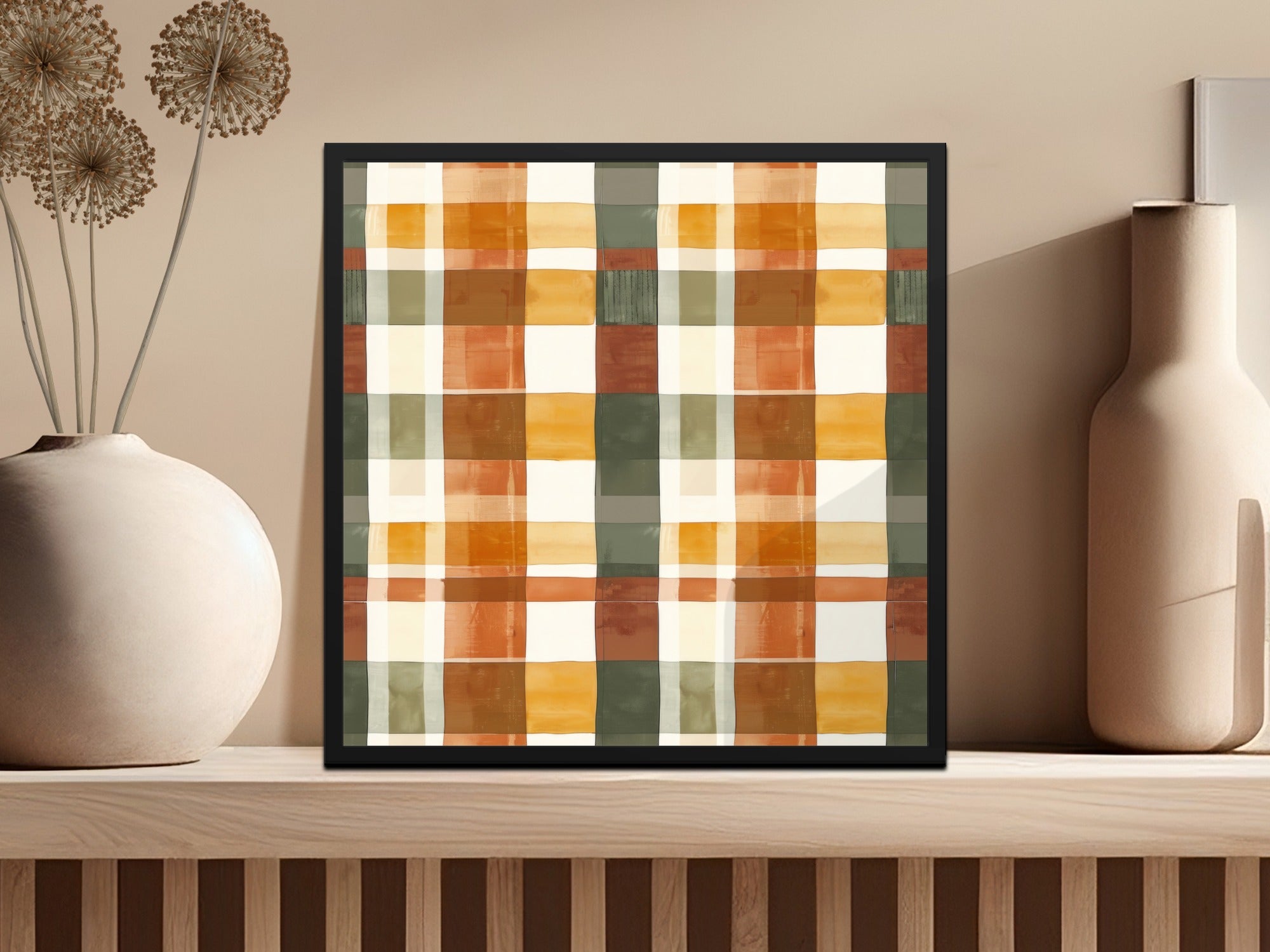 Seamless Fall Buffalo Check Pattern, Digital Plaid Design, Autumn Gingham Seamless, Fabric Tumbler Sublimation, Digital Download