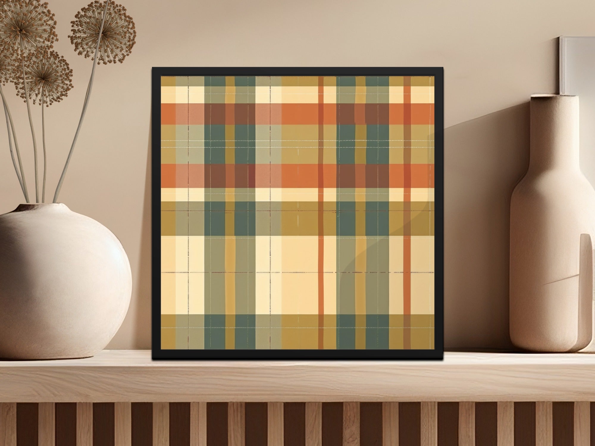 Seamless Fall Buffalo Check Pattern, Digital Plaid Pattern, Autumn Plaid, Fabric Pattern, Wrapping Paper, Tumbler Design, Shopify