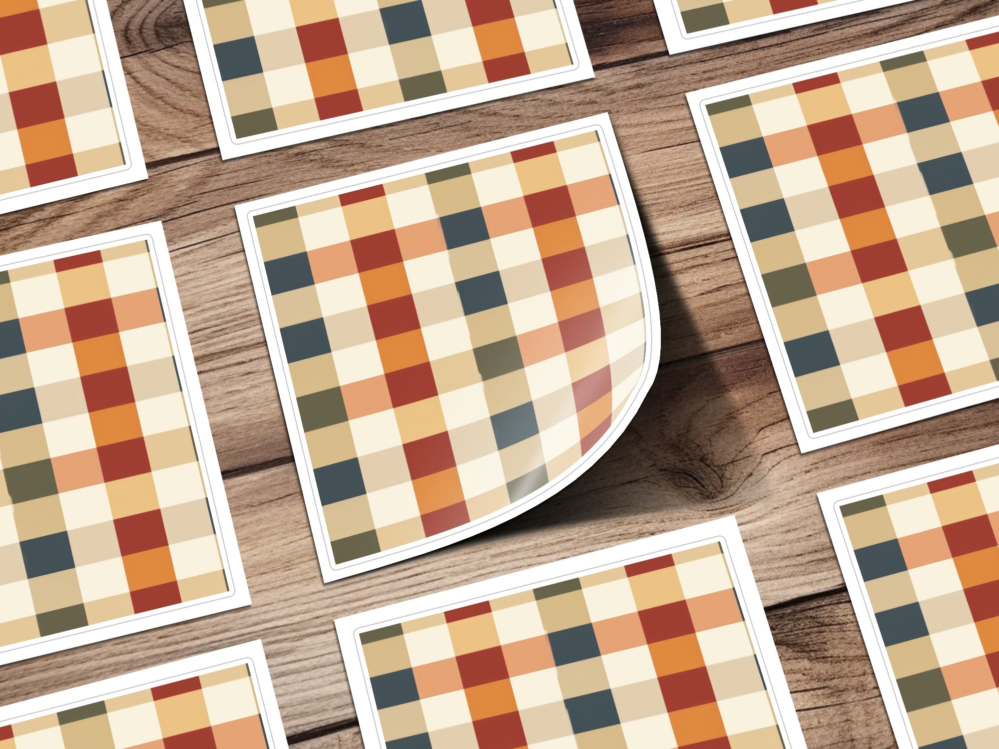 Seamless Fall Buffalo Check Pattern, Plaid Digital Paper, Autumn Design for Tumblers, Boutique Owners, Digital Product