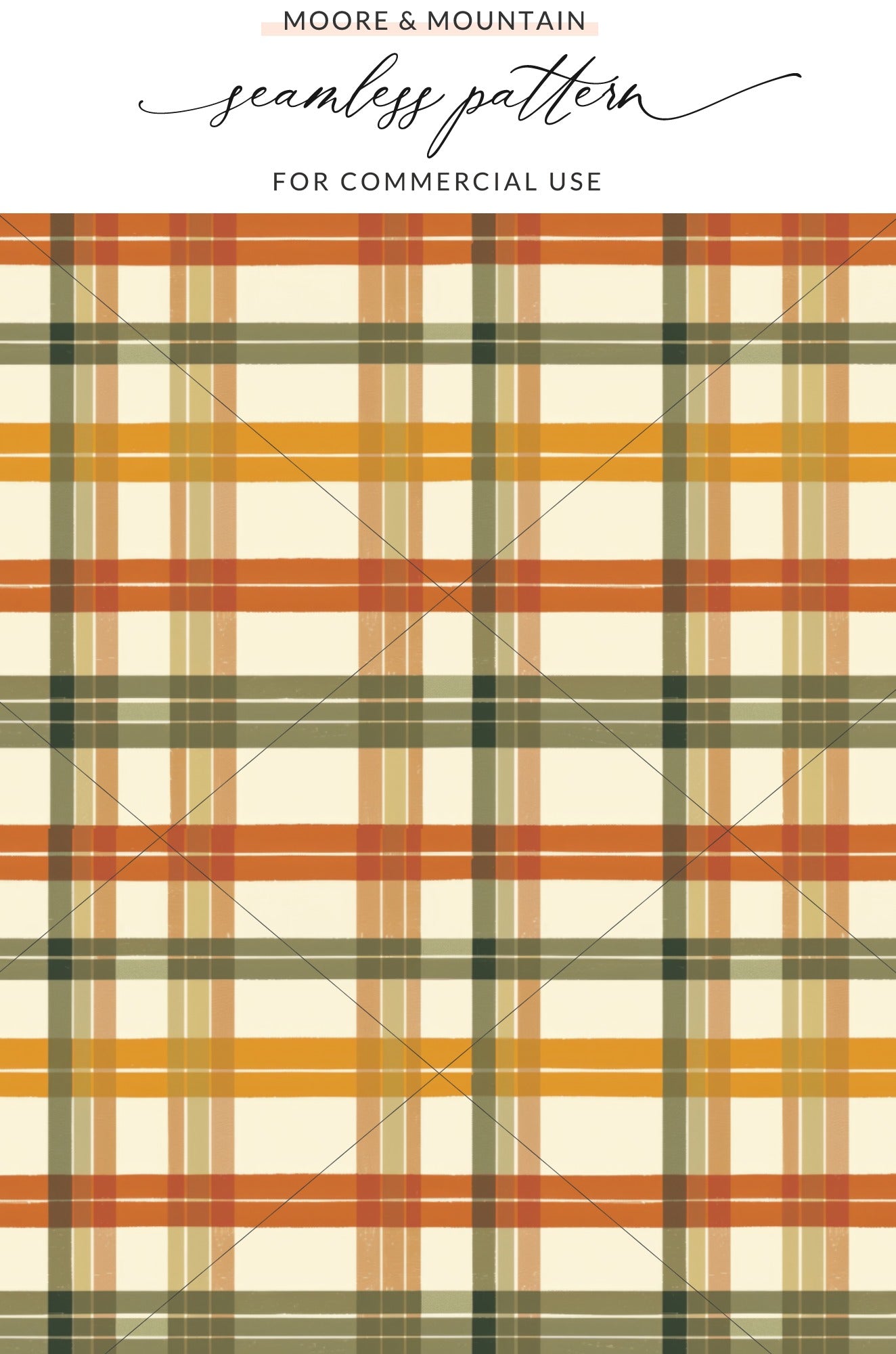 Seamless Fall Buffalo Check Pattern, Plaid Digital Paper, Autumn Plaid Design, Seamless Patterns for Fabric, Boutique Owners