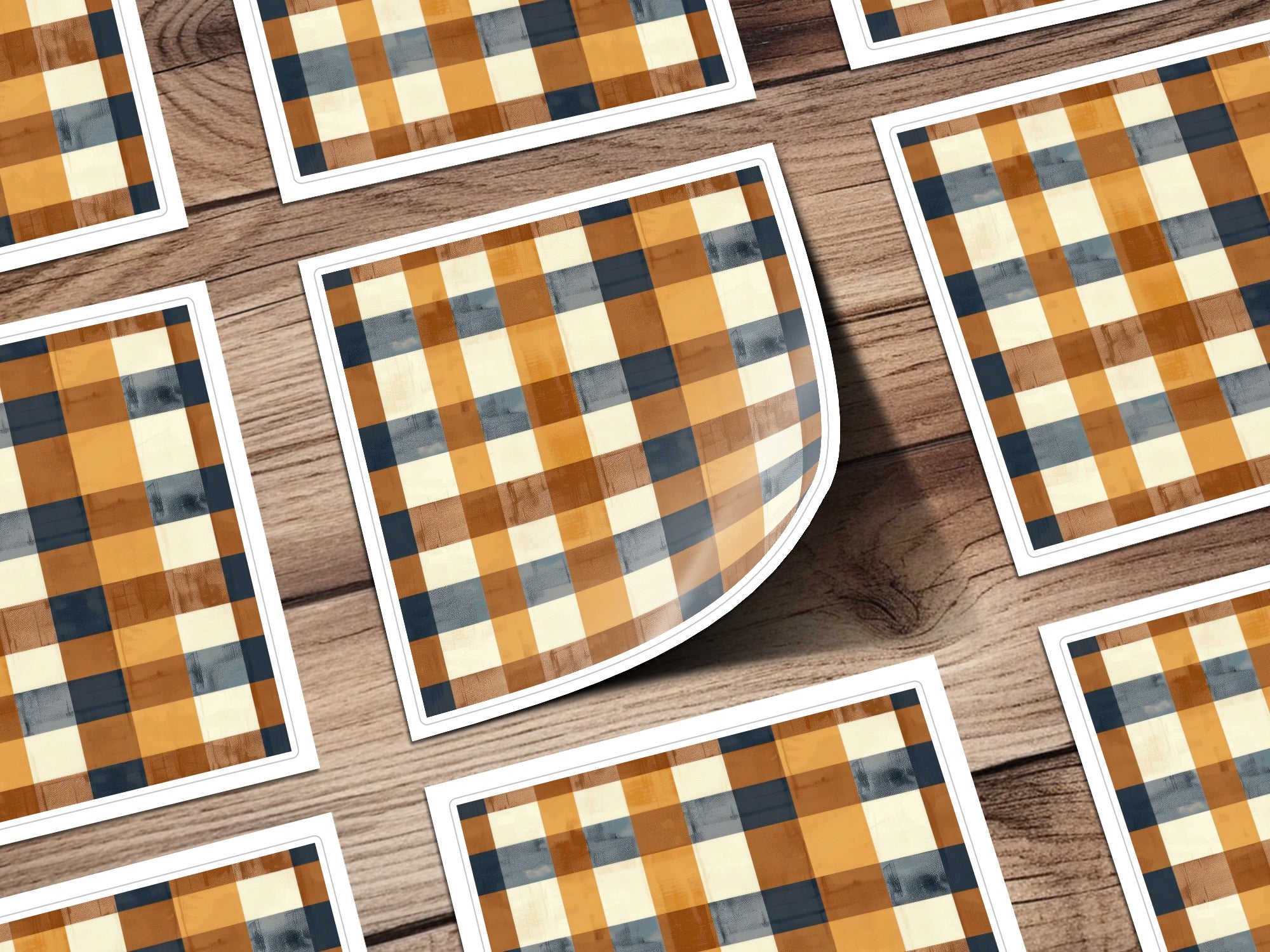 Seamless Fall Buffalo Check Pattern, Plaid Digital Paper, Autumn Texture, Seamless Patterns for Fabric, Tumblers, Phone Cases