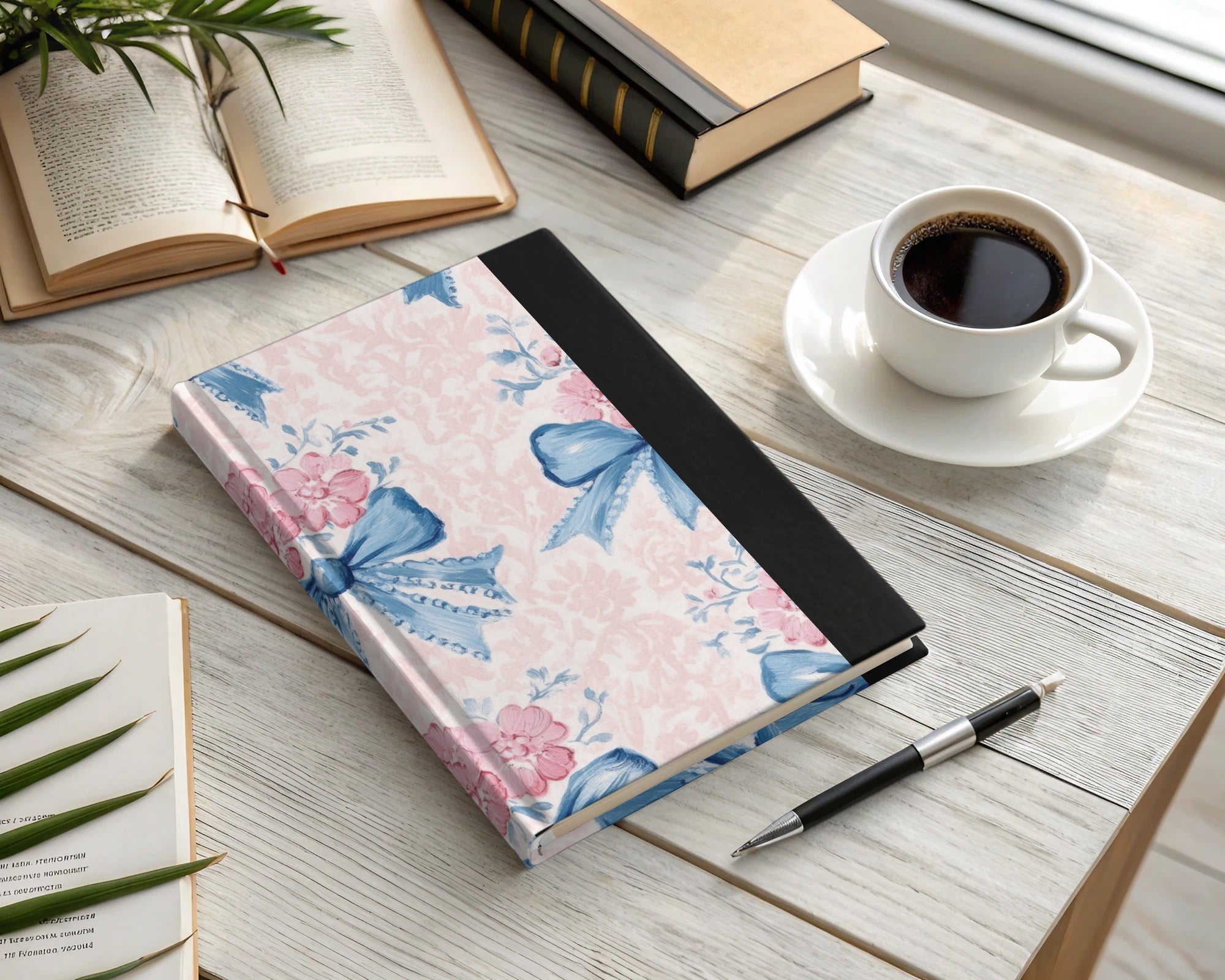 Seamless Grandmillenial Floral Bow Pattern Decoration Digital
