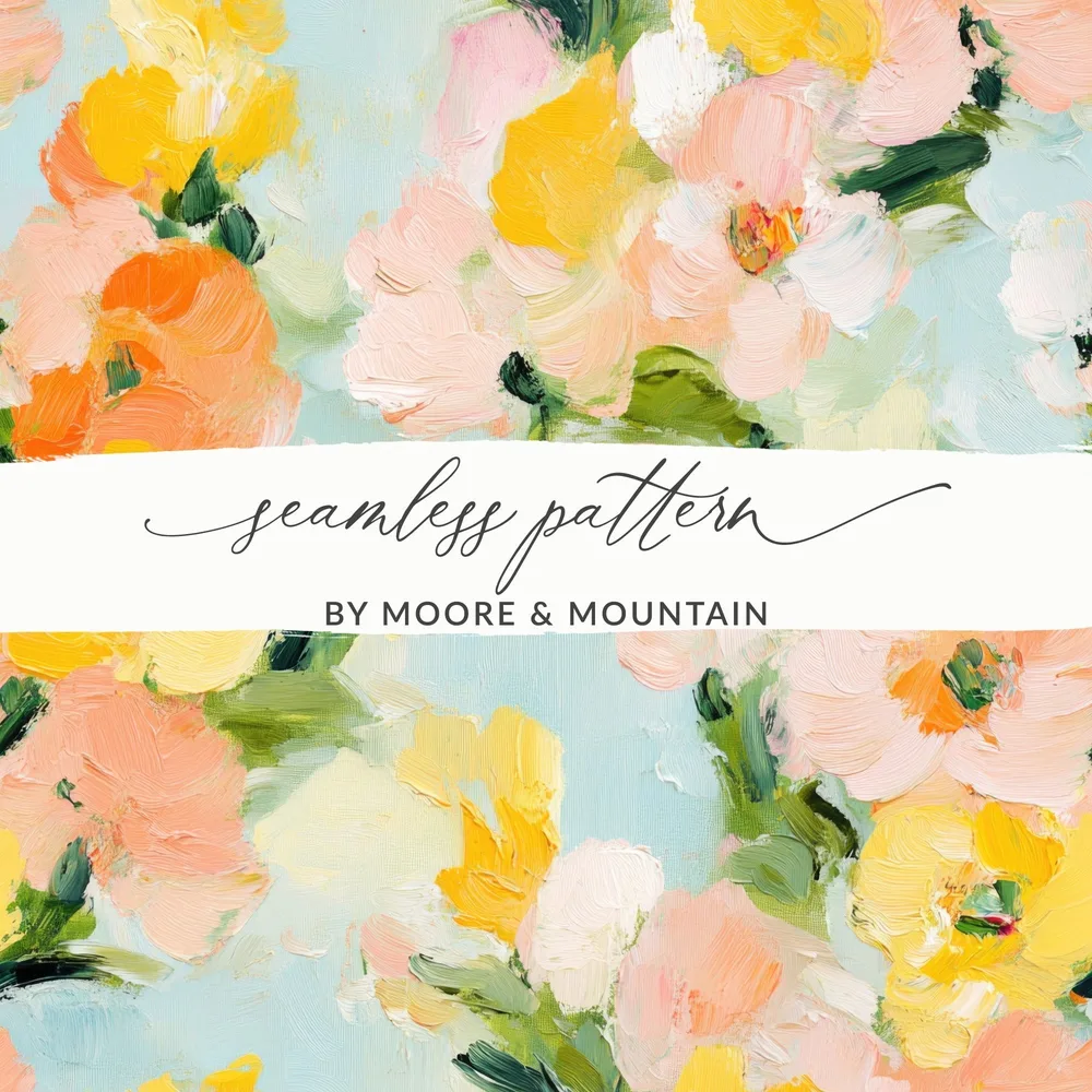 Seamless Impressionistic Floral Delight Texture Fine Art