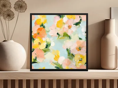 Seamless Impressionistic Floral Delight Texture Fine Art