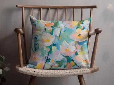 Seamless Impressionistic Floral Design Gentle Colors Digital