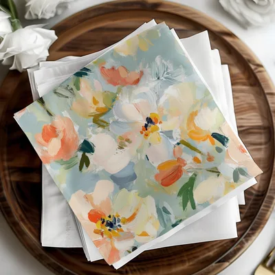 Seamless Impressionistic Floral Field Abstract painted Art
