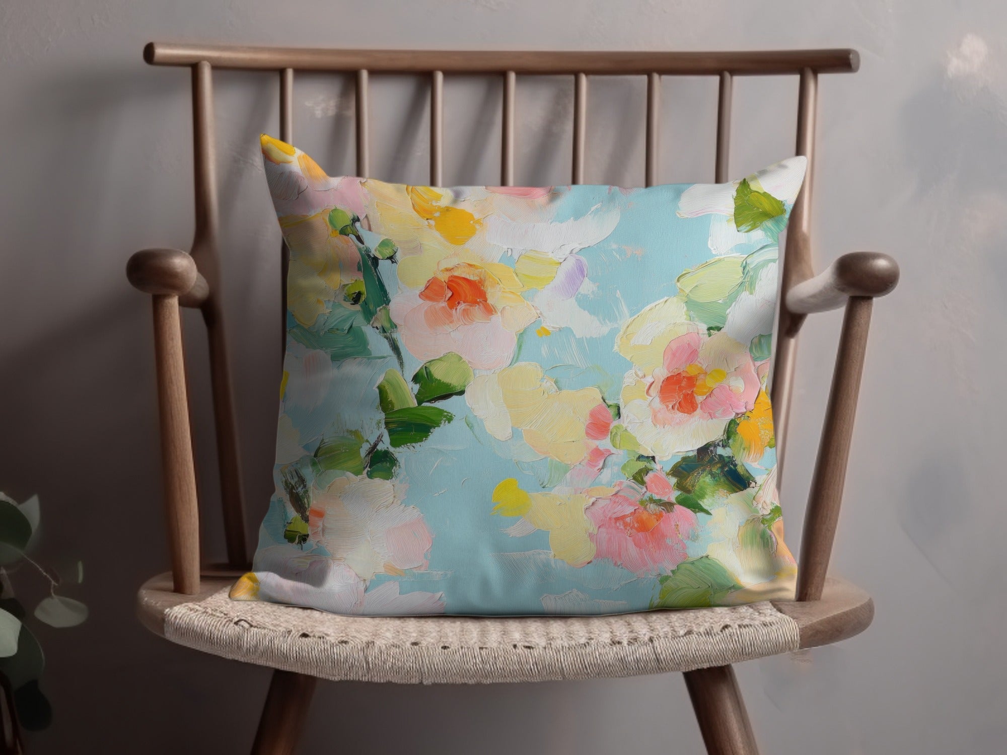 Seamless Impressionistic Painted Floral Design Digital
