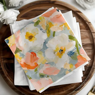 Seamless Impressionistic Painted Floral Pattern Design