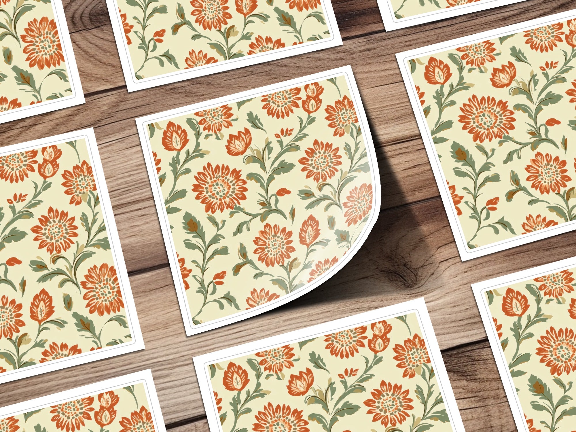 Seamless Indian Pattern Floral Chintz