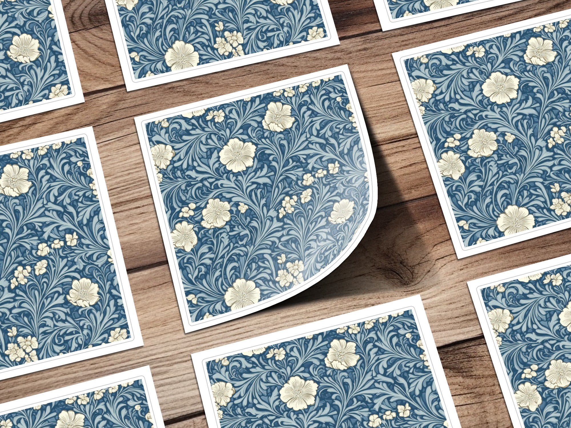 Seamless Larkspur William Morris Vines Background Dark For Commercial Use