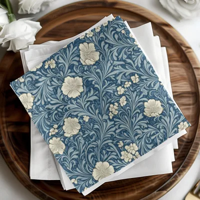 Seamless Larkspur William Morris Vines Background Dark For Commercial Use