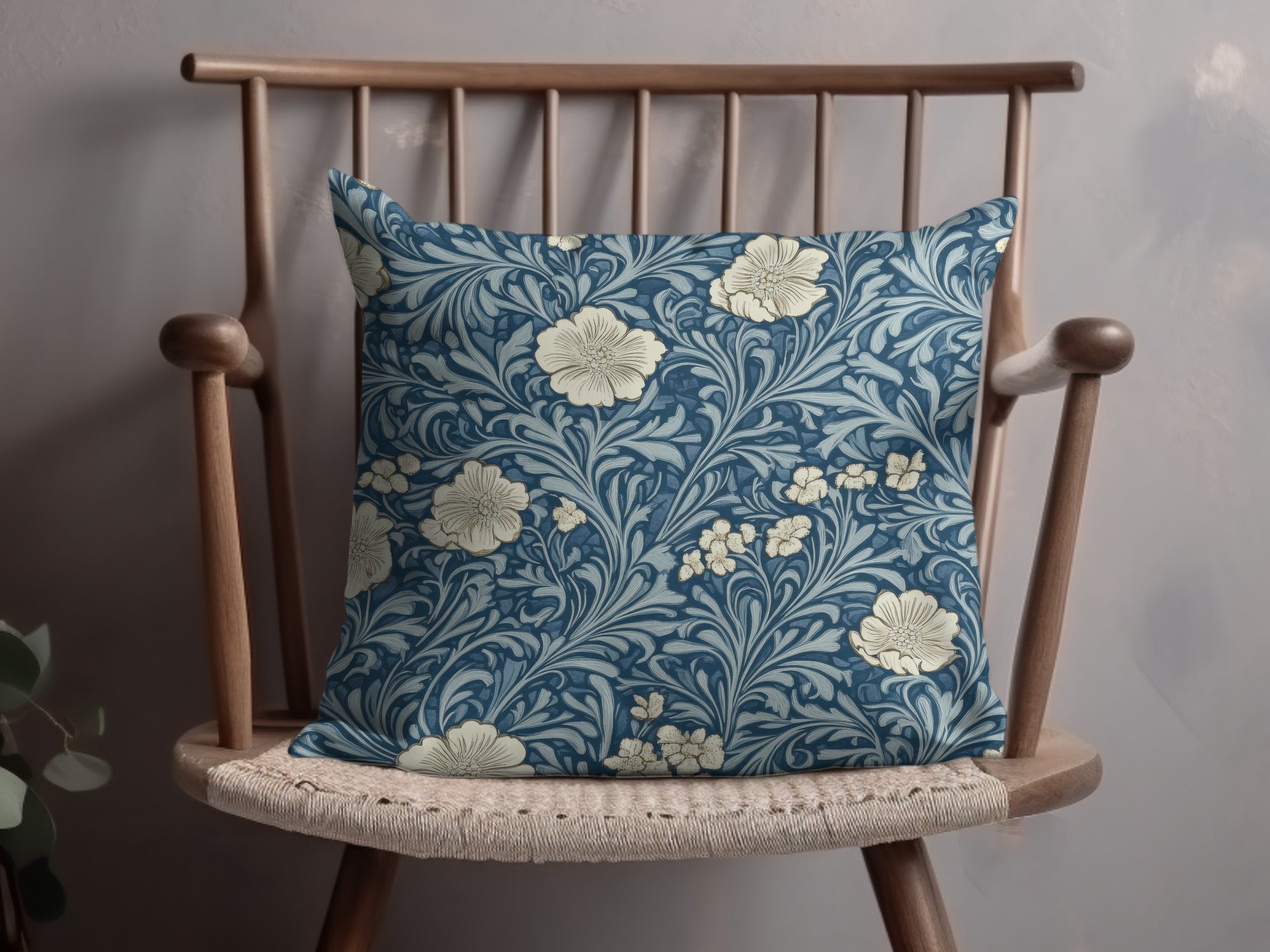 Seamless Larkspur William Morris Vines Background Dark For Commercial Use