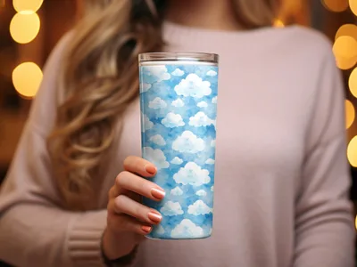 Seamless Light Blue Boy Baby Shower Seamless Digital