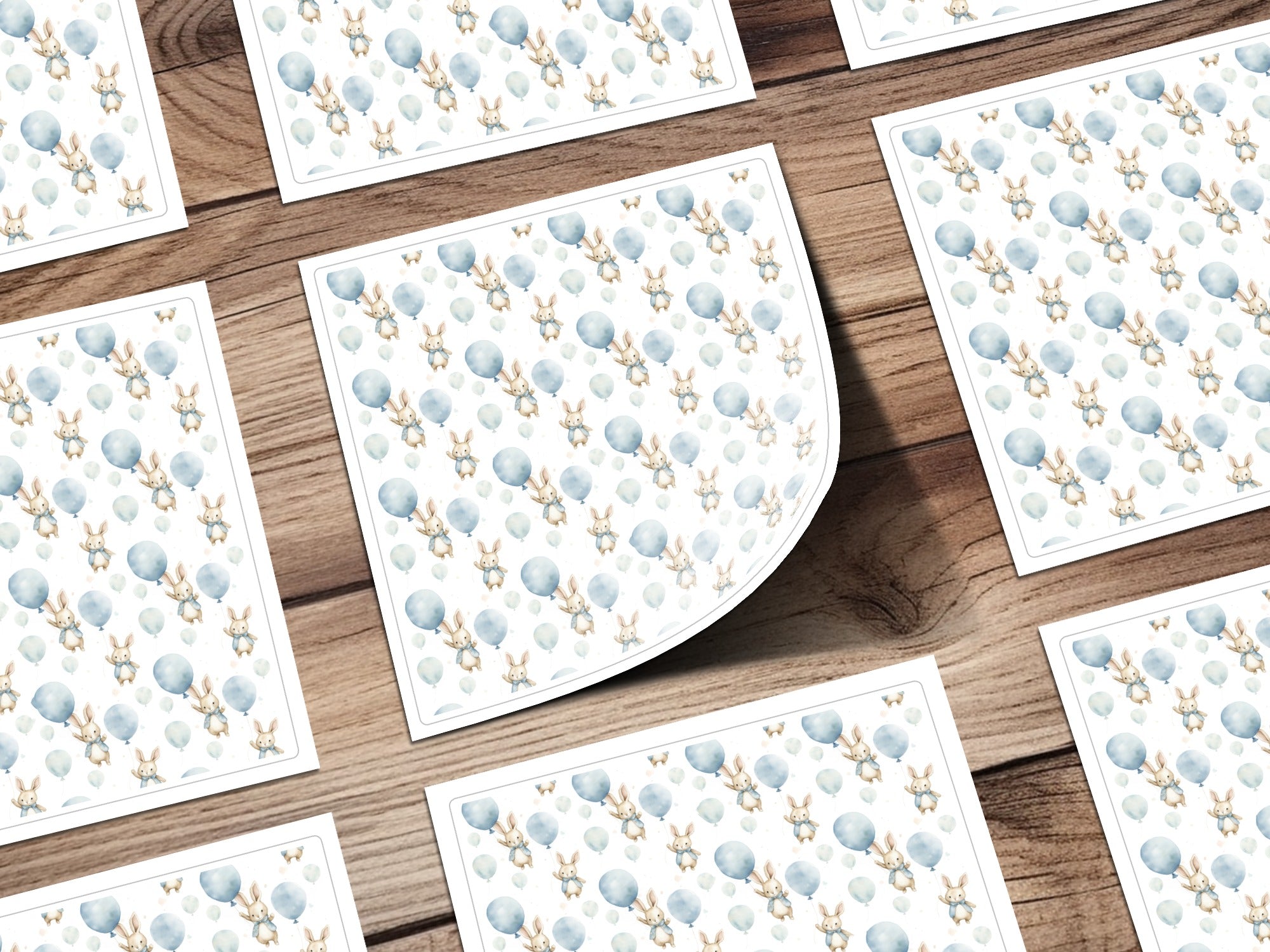 Seamless Light Blue Boy Baby Shower Seamless Digital