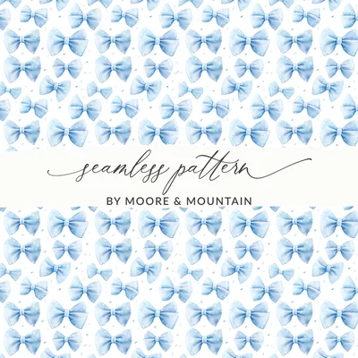 Seamless Light Blue Boy Baby Shower Seamless Digital