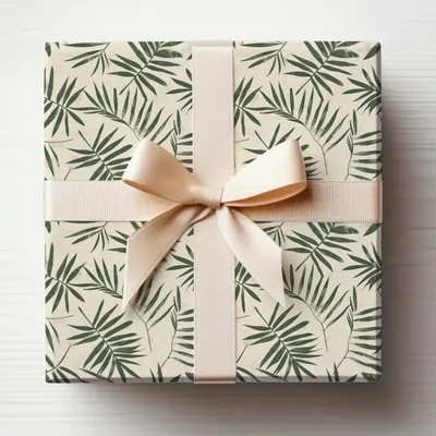 Seamless Modern Boho Background Sage Green Leaves Digital
