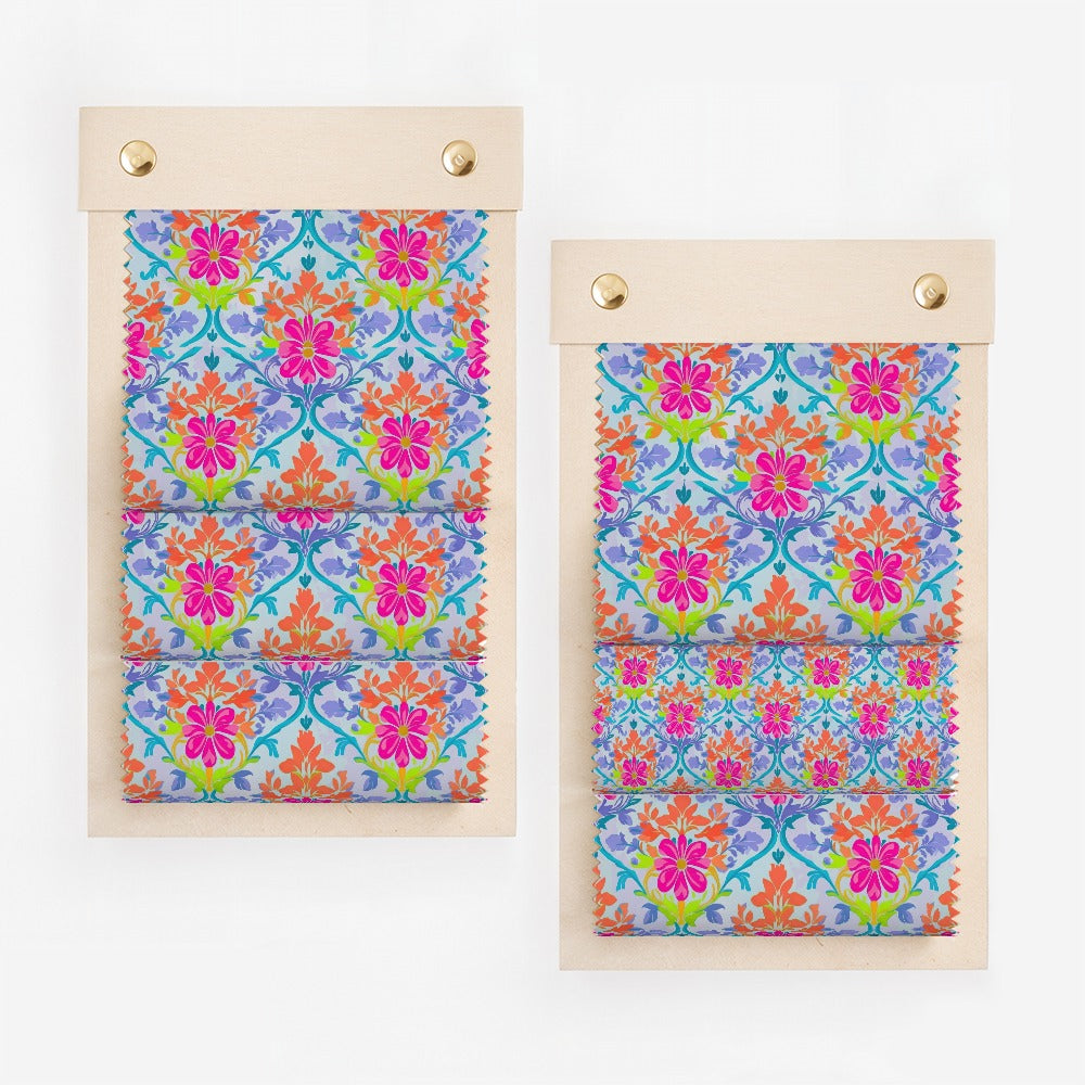Seamless Pattern JPEG Digital, Vibrant Floral Damask Art File, Retro Bright Flowers Print, Maximalist Craft Supply, Eclectic Background