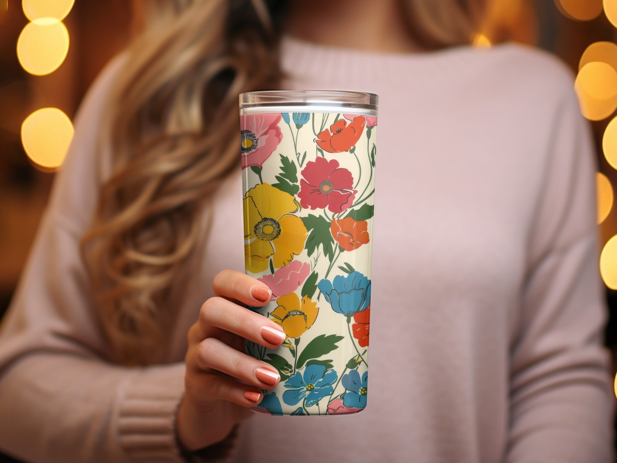 Modern Seamless Poppy Flower Digital Pattern