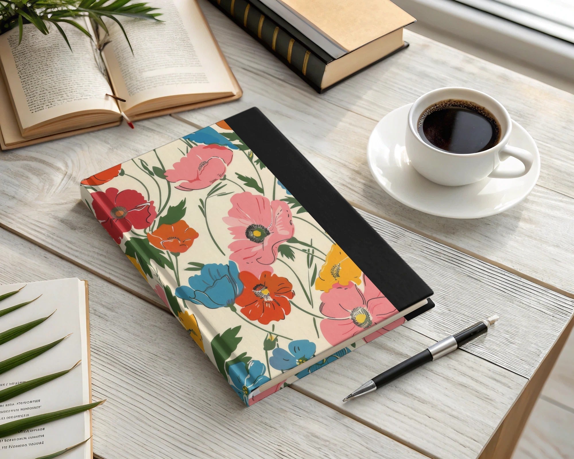 Modern Seamless Poppy Flower Digital Pattern