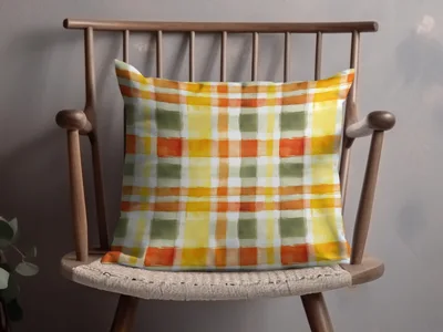Seamless Rustic Autumn Plaid Pattern In Warm Hues Digital