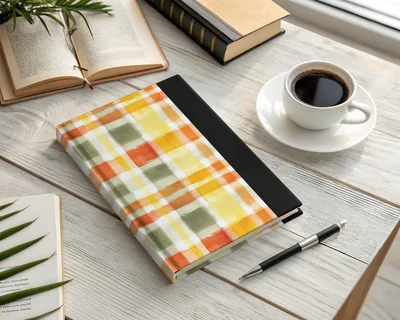 Seamless Rustic Autumn Plaid Pattern In Warm Hues Digital