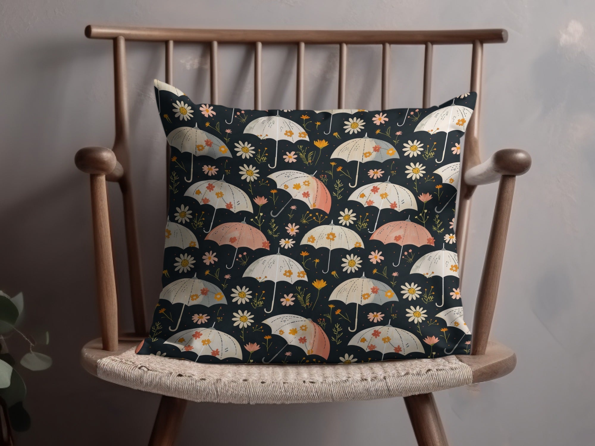Seamless Spring Floral Umbrellas Seamless Pattern Lovely Design Digital