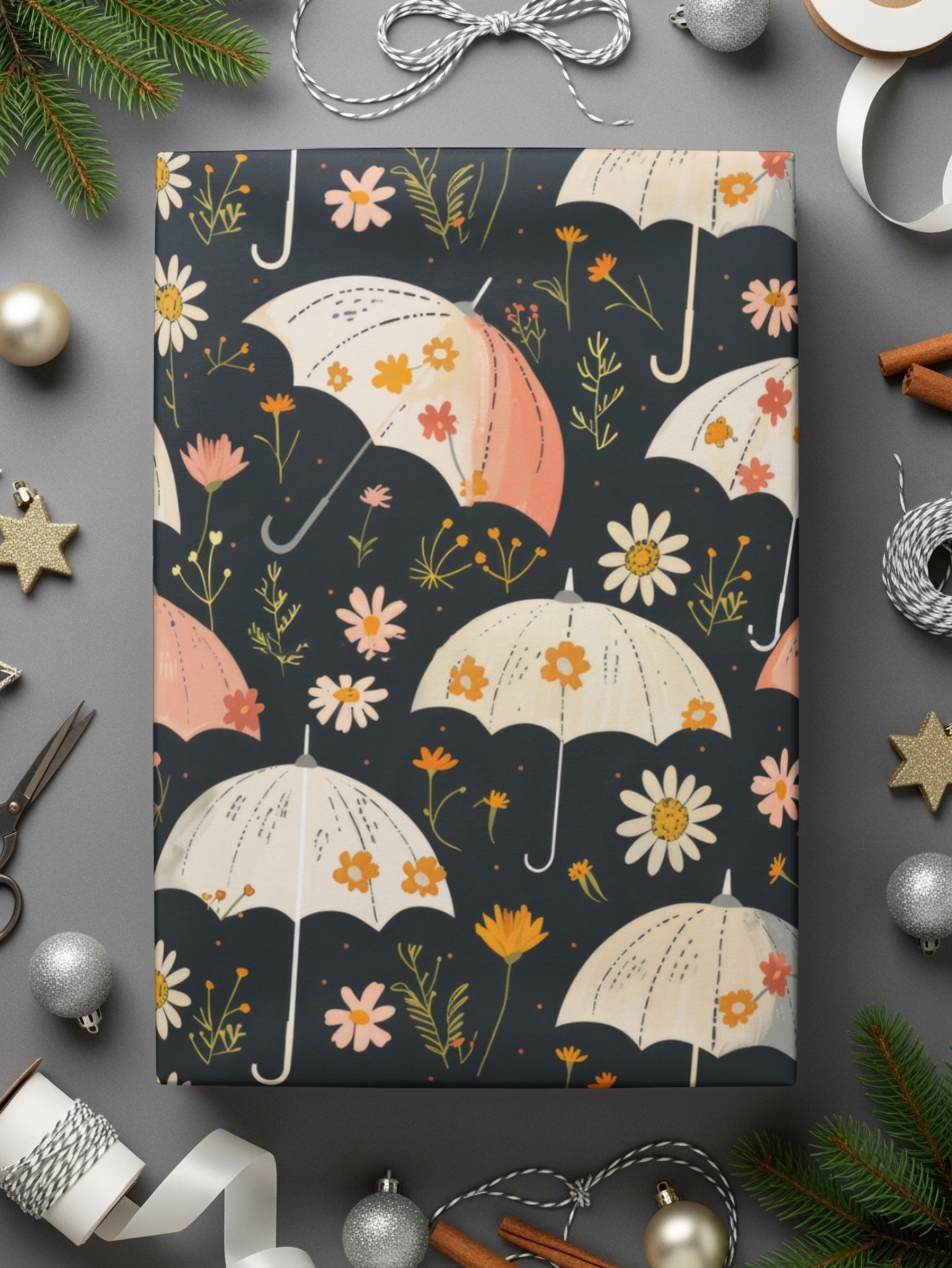 Seamless Spring Floral Umbrellas Seamless Pattern Lovely Design Digital