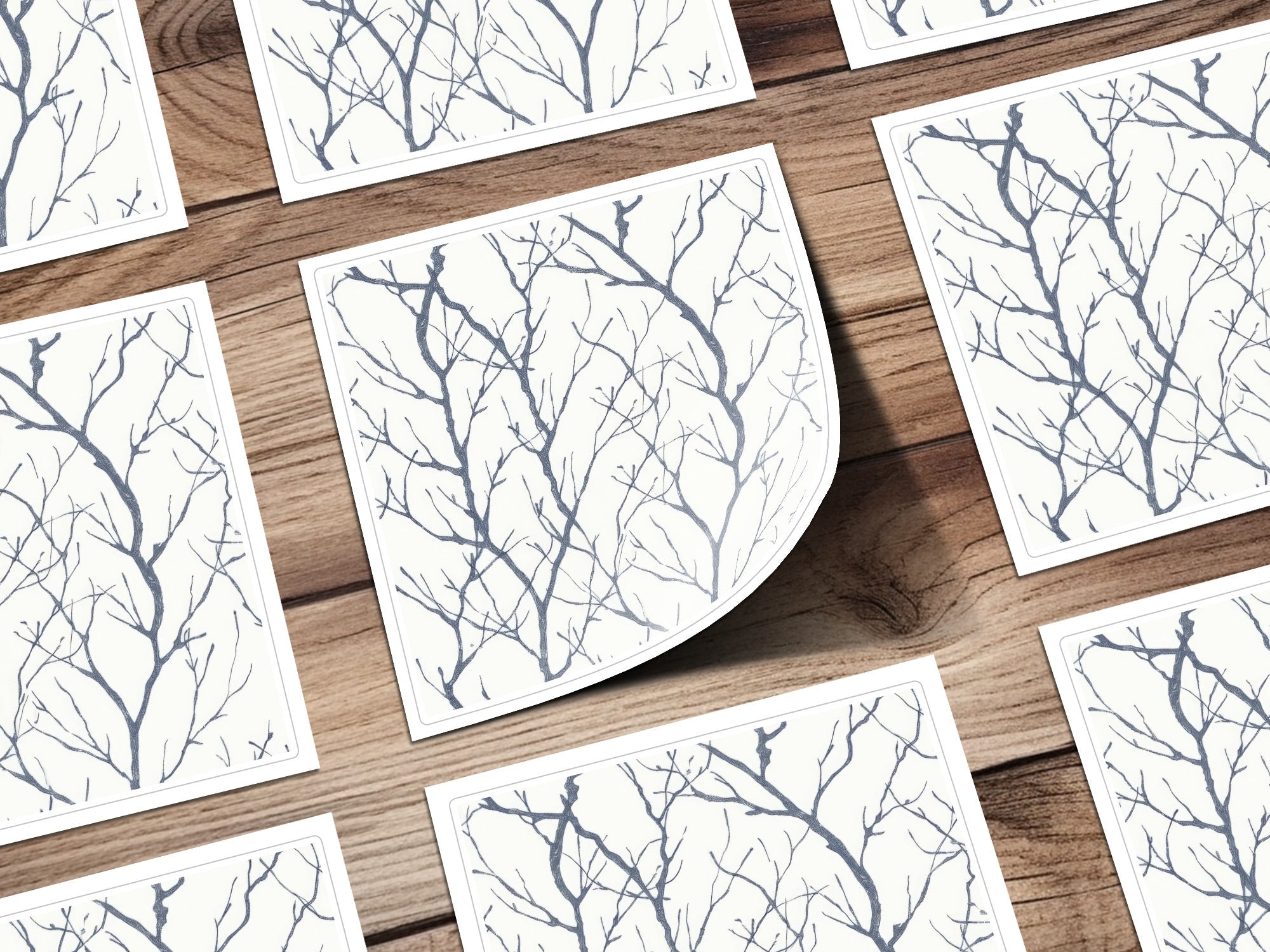 Seamless Tree Branch Pattern Digital Paper, Modern Background Digital Download, Printable Patterns for Crafts, Scrapbooking, Texture