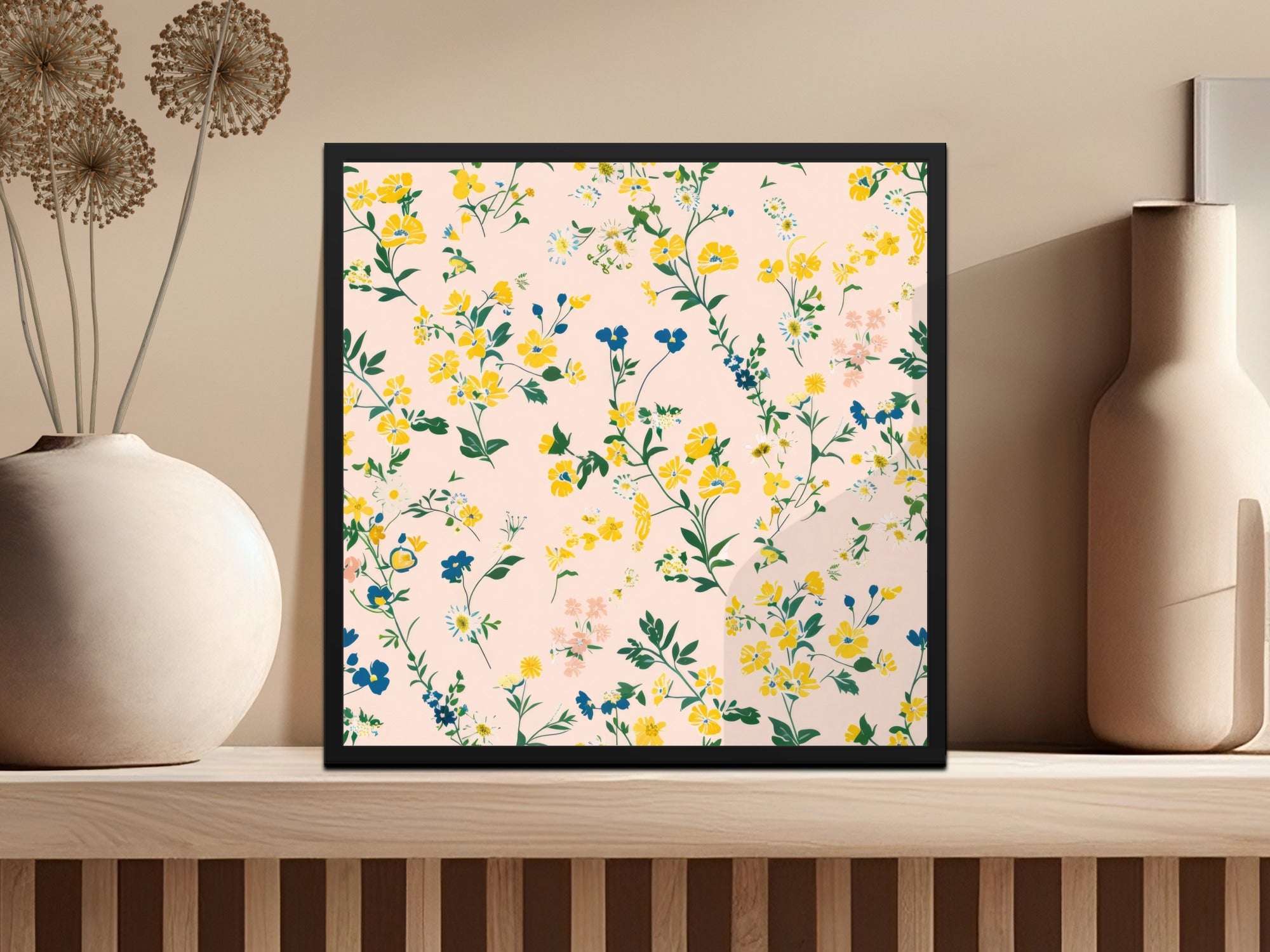 Seamless Wildflower Field Pastel Modern Floral Pattern Download