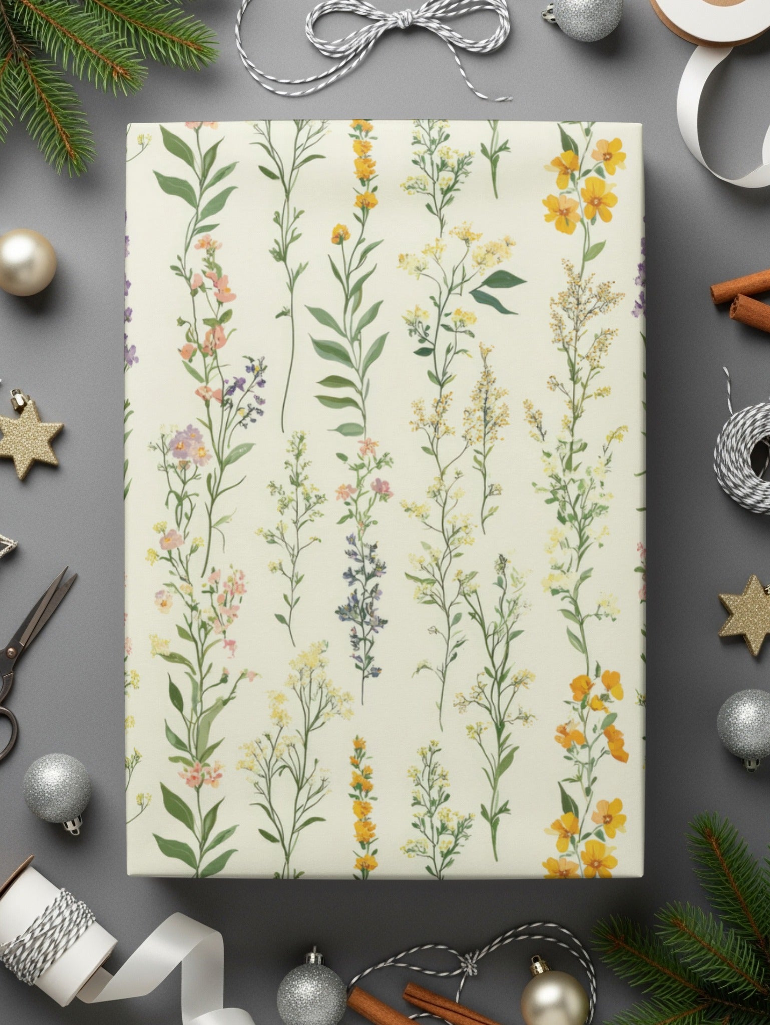 Seamless Wildflower Field, Spring Wildflowers Pattern, Pastel Wildflowers Digital Background, Boho Wildflower Seamless