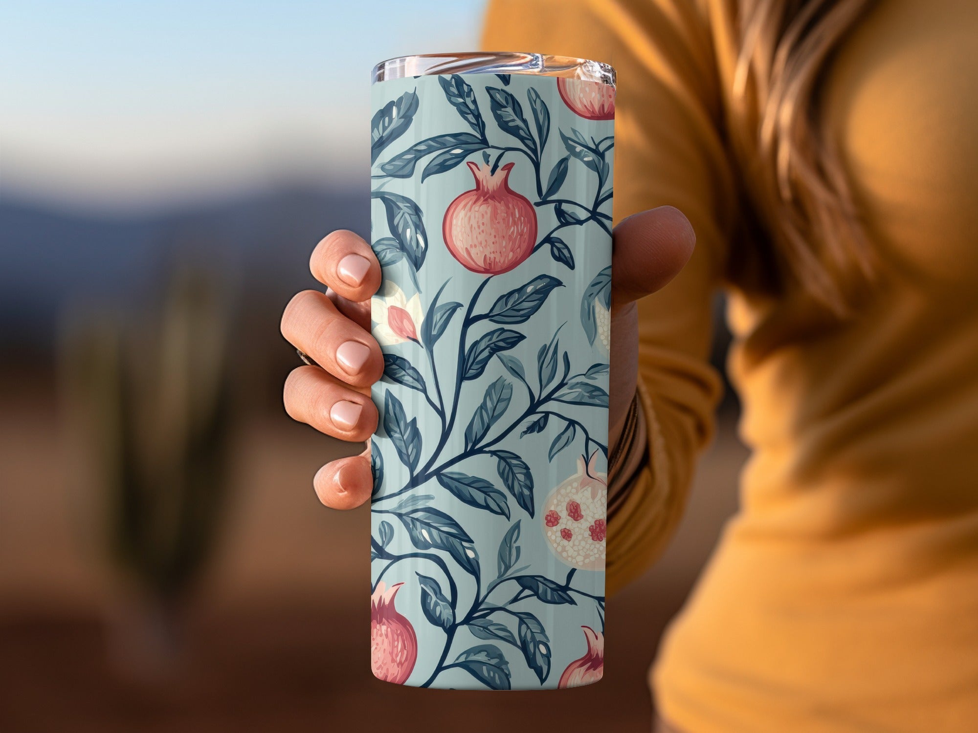 Seamless William Morris Pomegranate Print Pink Blue Green Digital
