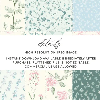 Shabby Chic Patchwork Seamless Digital Paper, Floral Quilting Pattern, Roses Surface Design, Pastel Background, Scrapbooking Print