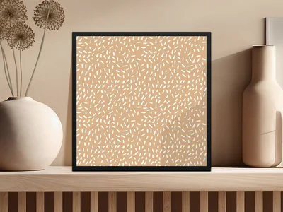 Simple Modern Boho Seamless Yellow and Beige Digital