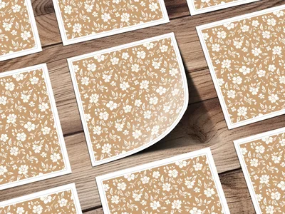 Simple Modern Doodle Boho Seamless Pattern Pastel Digital