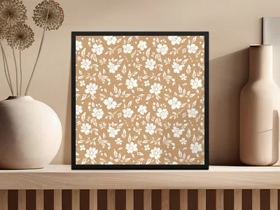 Simple Modern Doodle Boho Seamless Pattern Pastel Digital