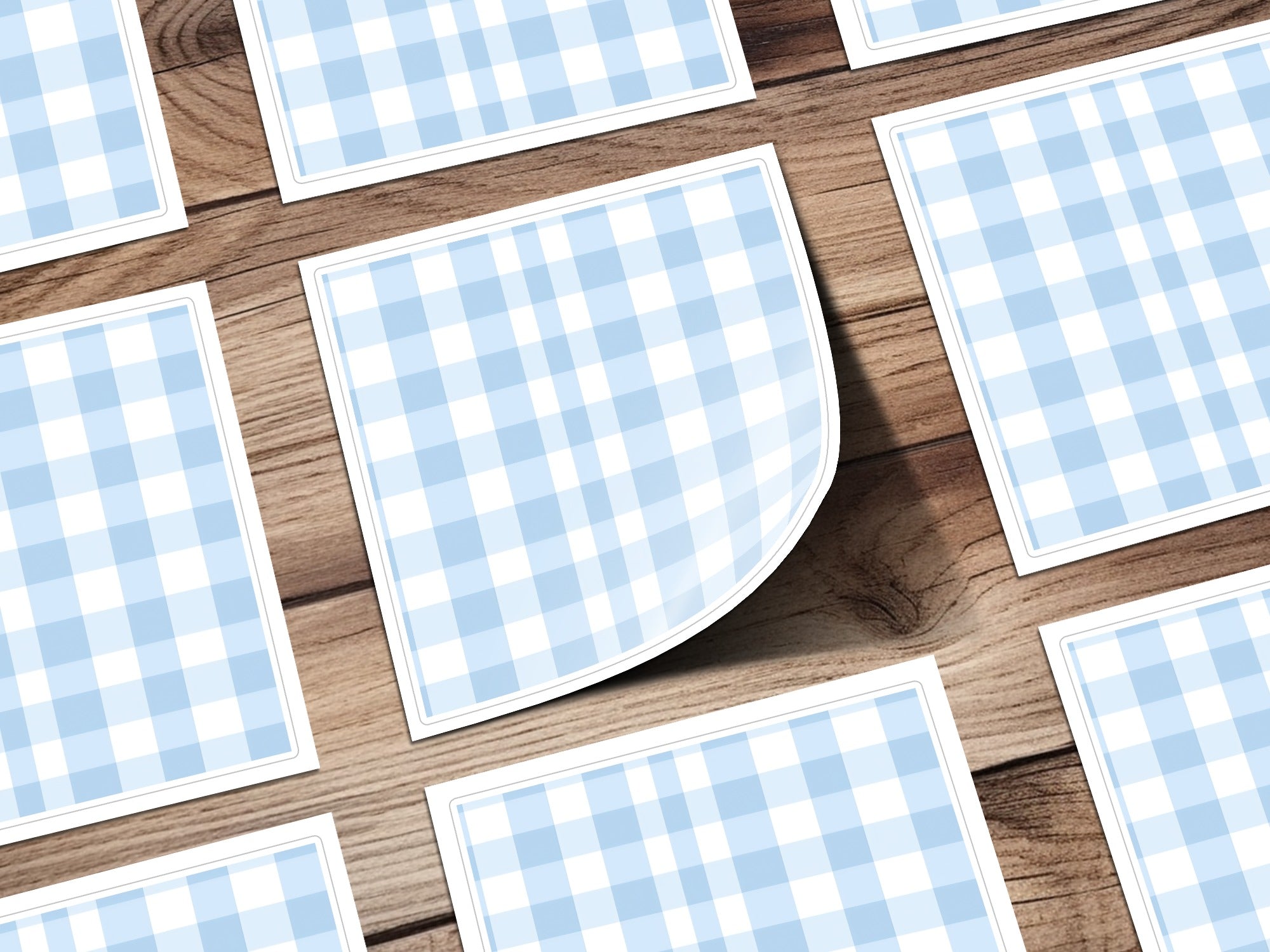 Sky Blue Gingham Digital Paper, Seamless Pattern Commercial Use, Checkered Pattern High Resolution, Buffalo Check Seamless