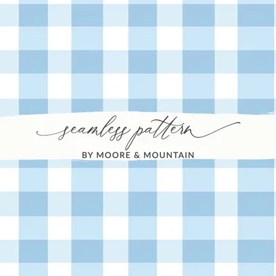 Sky Blue Gingham Seamless Pattern, Digital Paper, Buffalo Check Commercial Use, Plaid High Resolution, Checkered Sublimation