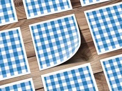 Sky Blue Gingham Seamless Pattern Digital Paper, Spring Gingham, Buffalo Check Commercial Use, Checkered Background