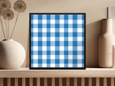 Sky Blue Gingham Seamless Pattern Digital Paper, Spring Gingham, Buffalo Check Commercial Use, Checkered Background