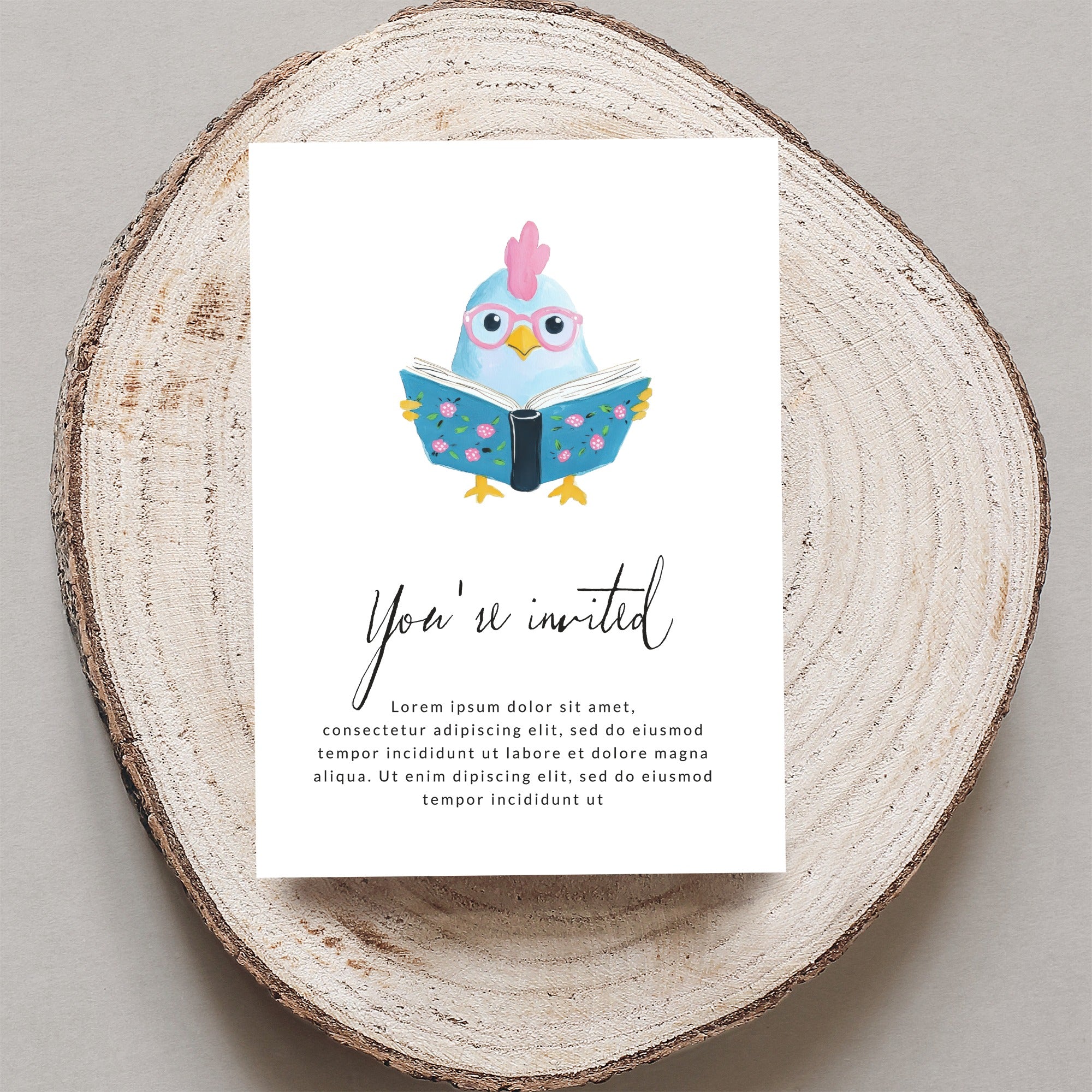 Smart Chicken Reading Book Preppy Clip Art SVG | Cute Hen with Glasses Digital Download for Readers, Teachers, Farmhouse Decor & Planners