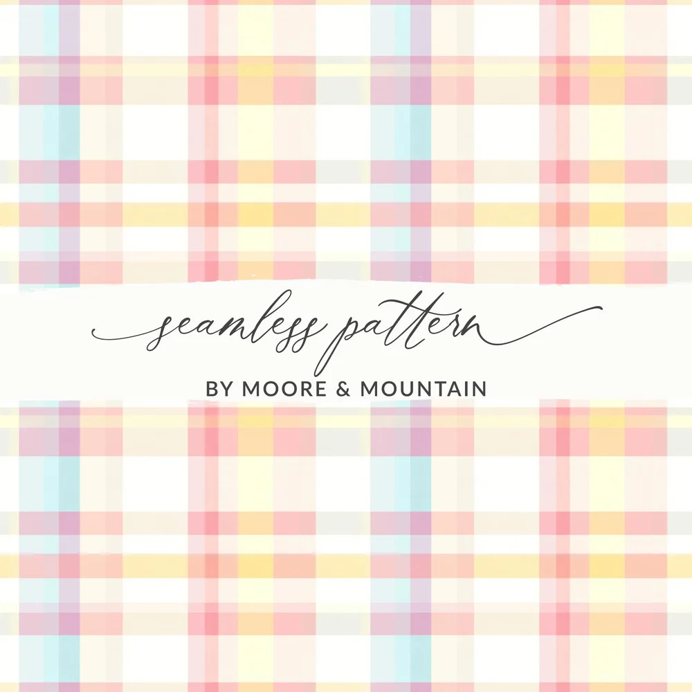 Soft Pastel Checkered Plaid With Various Colors Digital